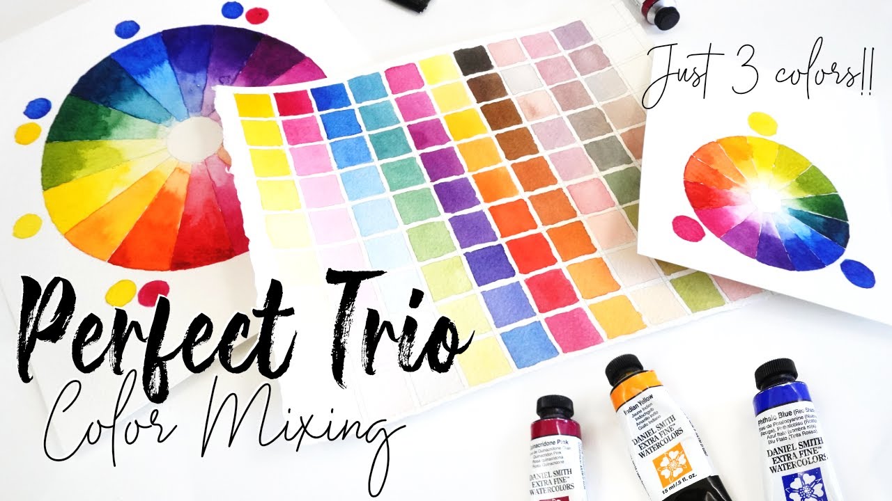 Artist Watercolors, Neutrals palette, Warm mixing trio & useful skin  tones