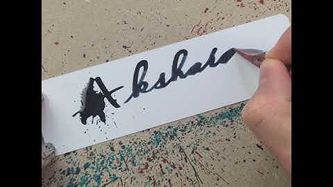 Splatter Calligraphy Name Request no.98