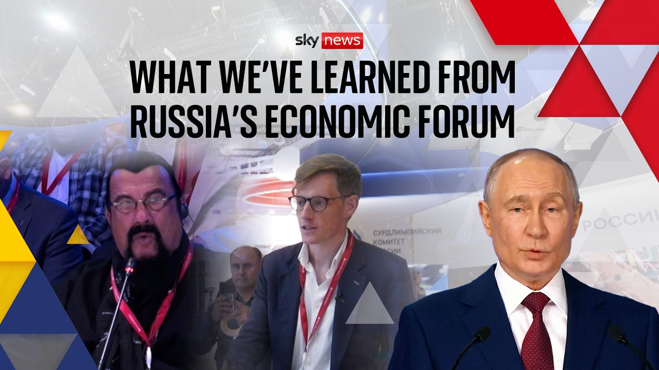 Sky News goes behind the scenes of Russia's economic forum