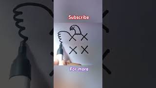 Match Highlights How to draw eagle in easy way #shots #short #art