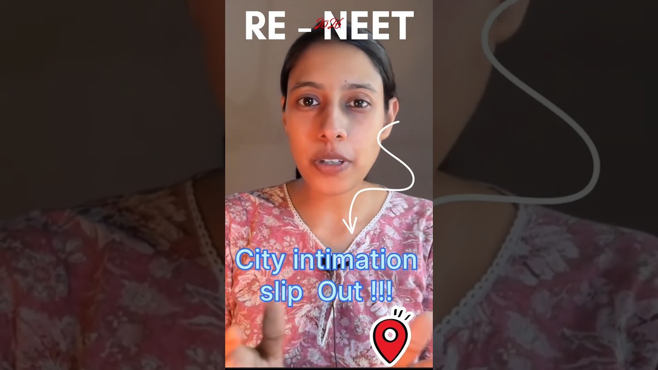 🚨 RE-NEET 2026 City Intimation Slip OUT! Check Your Exam City NOW 🔥 | NTA Latest Update