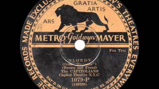 The Capitolians - Blondy - 1929