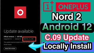 OnePlus Nord 2 C.09 Update Download | OTA Update Install