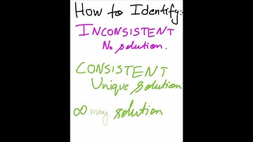 Linear Algebra Review Chapter 1: Identifying if the matrix is inconsistent or consistent.(Video 5)