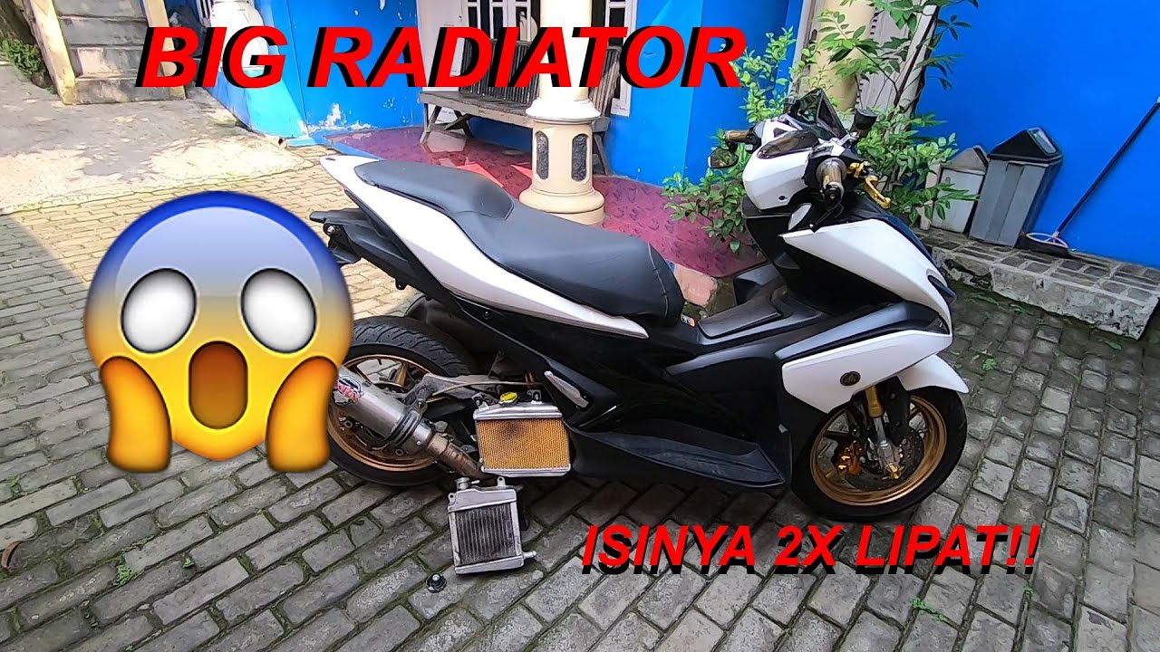 Big radiator Aerox! Radiator terbesar untuk matic! - YouTube