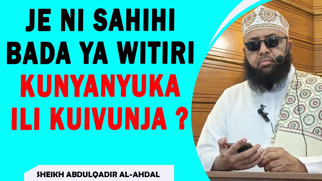 𝗕𝗔𝗔𝗗𝗔 𝗬𝗔 𝗦𝗪𝗔𝗟𝗔 𝗬𝗔 𝗪𝗜𝗧𝗥𝗜  ,𝗡𝗜𝗦𝗔𝗛𝗜𝗛𝗜 𝗞𝗨𝗡𝗬𝗔𝗡𝗬𝗨𝗞𝗔 𝗡𝗔 𝗞𝗨𝗜𝗩𝗨𝗡𝗝𝗔⁉️