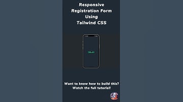 Responsive Registration Form using Tailwind CSS #coding #programming #signinform #tutorial