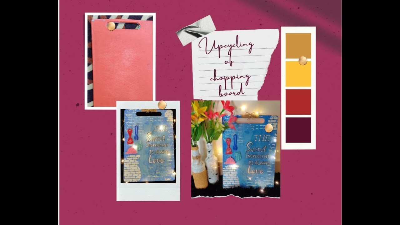 Chopping board upcycling idea/chopping board makeover/ transformation of old chopping board.