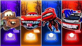 Cars 3 Mater vs Lighting McQueen Eater vs McQueen Monster Eater vs Police Car Eater | Tiles Hop