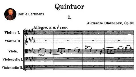Alexander Glazunov - String Quintet Op. 39 (1892)