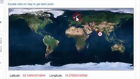 GPS Simulation by World Map Input Mode