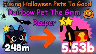 HALLOWEEN EVENT! Fusing Halloween Pets To Good Rainbow Pet The Grim Reaper! (Pet Simulator X)