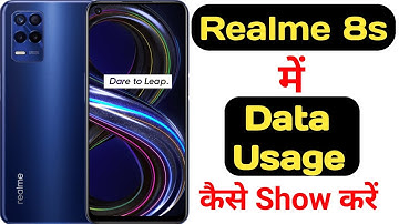 How to show data usage in Realme 8S 5G || Realme 8S 5G me data usage kaise show kare ||
