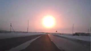 Метеорит (Взрыв) над Костанаем летит в Челябинск