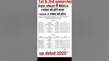 Deled 3rd semester exam date 2025 | up deled 1st semester exam date 2025 | deled exam date 2025