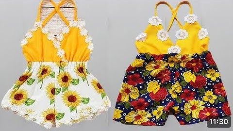 DIY Designer Baby JumpsuitBaby Romper Cutting And Stitching Full Tutorial