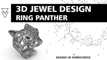 3D project RING PANTHER rhinoceros gold jewel file