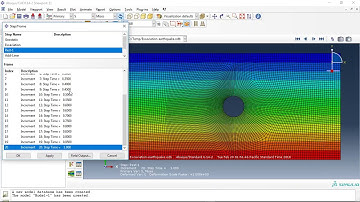 Simulation 2D tunneling and earthquake in Abaqus