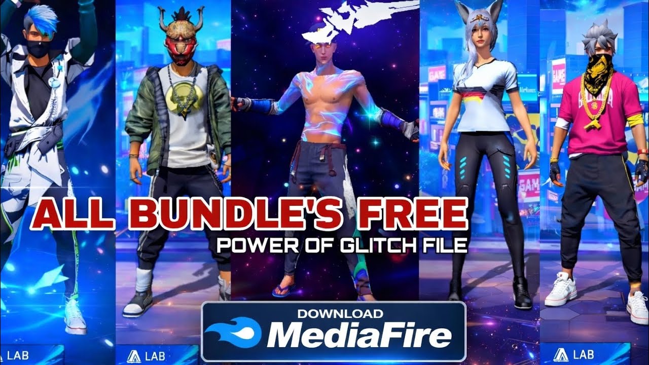 GIRLS BUNDLE 👙 WITH ESPORTS PLAYER 🌪 BUNDLE'S GLITCH FILE OB52 🤫 [ FF + FF MAX ] 100% WORKING.
