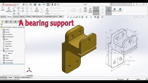 سوليدورك Mechanical Drawing using SolidWorks , Exercise 9 A bearing support