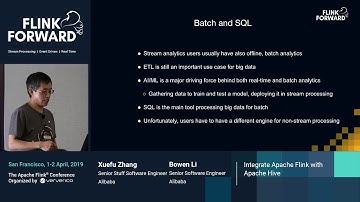 Integrate Flink with Hive Ecosystem - Xuefu Zhang & Bowen Li