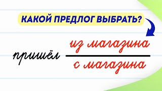 Пришёл с магазина или из магазина? Какой предлог выбрать? | Русский язык