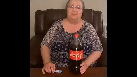 This GrandMa Tries the Mentos and Coke experiment....
