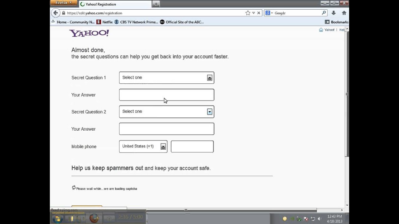 How to create a new yahoo email at Yahoo - YouTube
