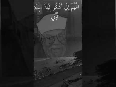 دعاء اللهم اني اشكو اليك ضعف قوتي للشيخ الشعراوي رحمه الله 