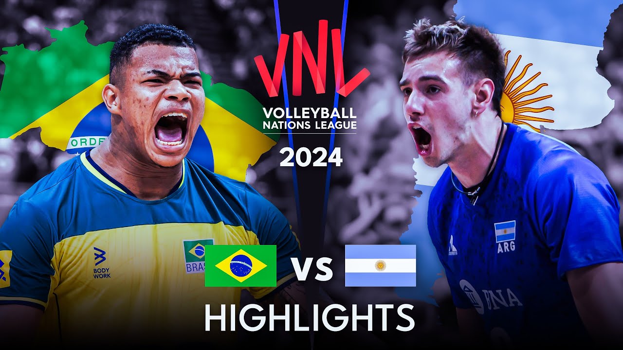 🇧🇷 BRAZIL vs ARGENTINA 🇦🇷 | Highlights | Men's VNL 2024