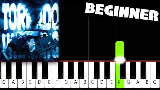 TORNADO WARNING HARDTEKK - BEGINNER Piano Tutorial