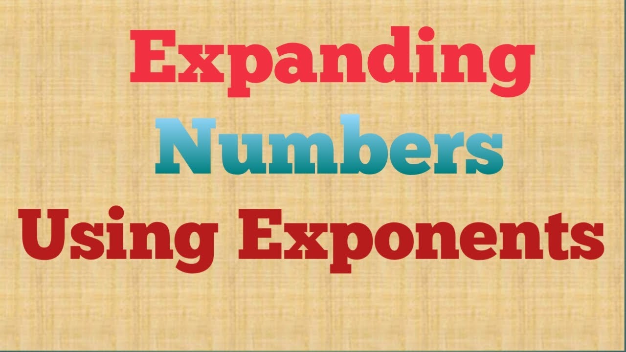 How To Expand Numbers