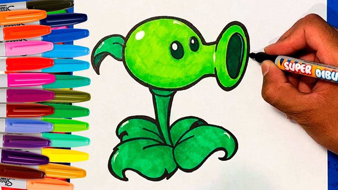 COMO DIBUJAR A UN LANZAGUISANTES DE PLANTAS VS ZOMBIES | How to draw a  peashooter - thptnganamst.edu.vn