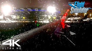 Flight Simulator ULTRA REALISM: Spectacular Night Graphics | A320NEO | Takeoff At Nice | 4K | MSFS