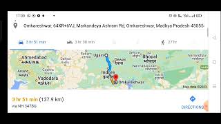 Ujjain to Onkareshvar Details