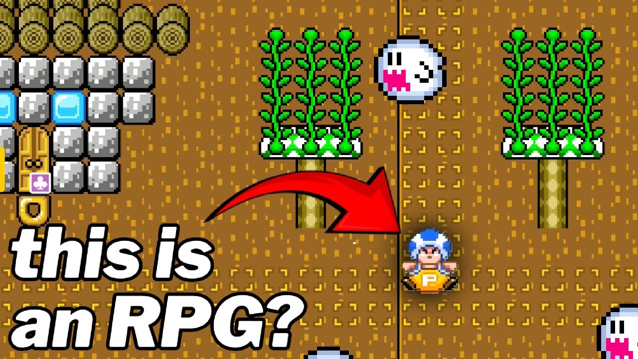 Я создал ролевую игру в Mario Maker 2.