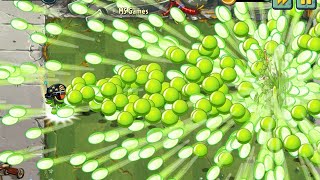 PvZ 2 Fusion - Mega Gatling Pea And Other Plant using Projectile Appease-Mint Max Level