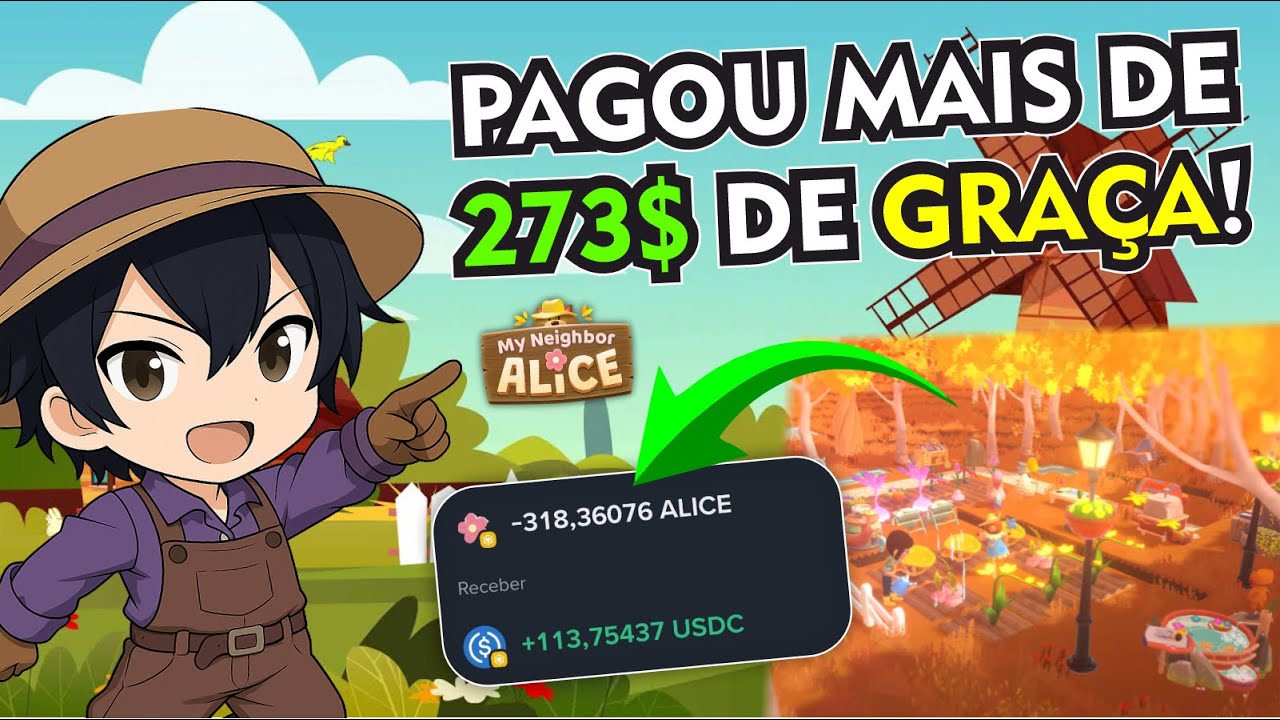 🎮 PROVA DE SAQUE?! JOGO NFT GRÁTIS PAGANDO MUITO!! | MY NEIGHBOR ALICE
