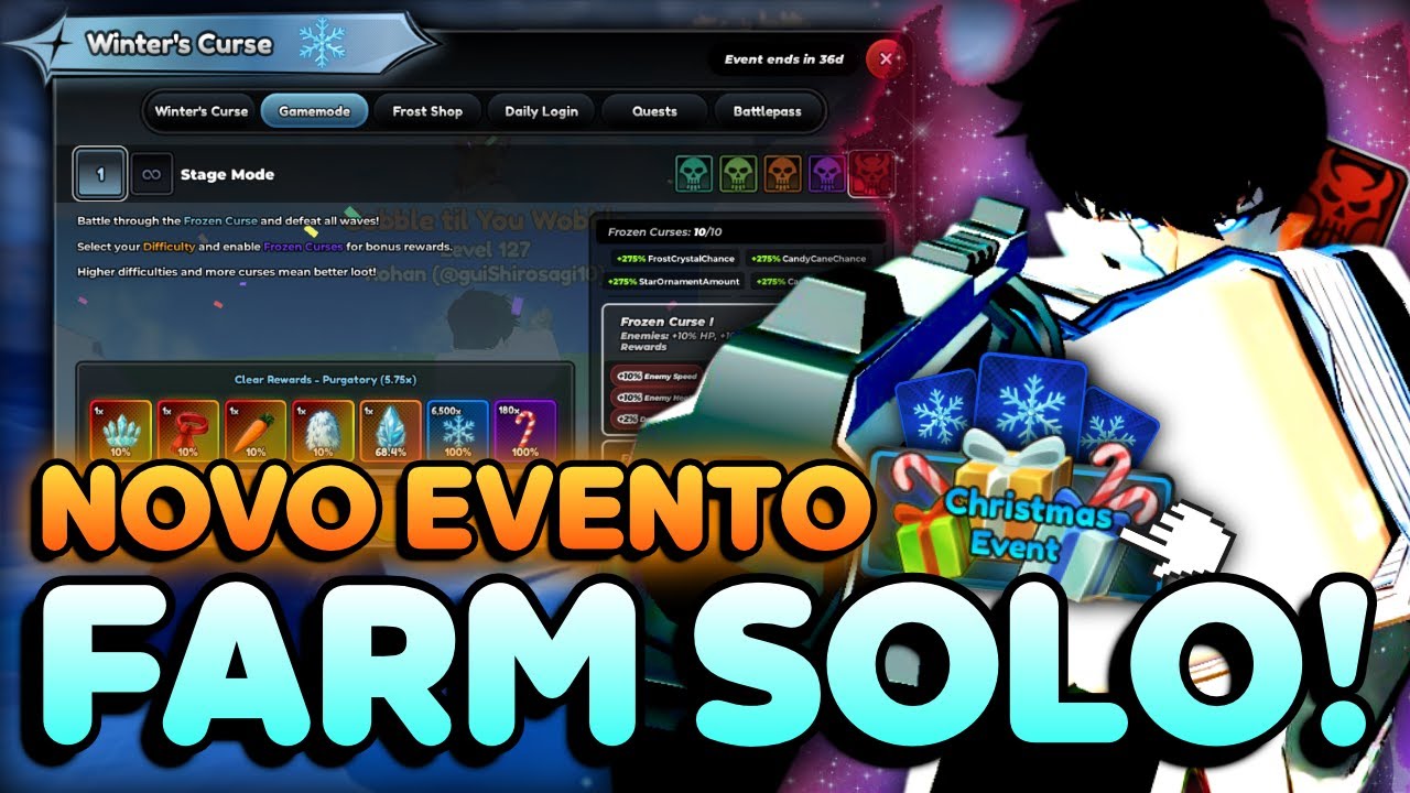 WINTER PURGATORY 10 CURSES SOLO! EVENTO DE NATAL NO ANIME LAST STAND!