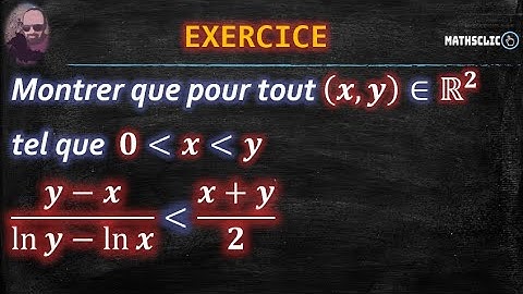 🔴MATHSCLIC EXERCICE | ÉTABLIR UNE INÉGALITÉ FAISANT INTERVENIR DES LOGARITHMES