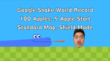 100 Apples in 1:32.475 seconds (WORLD RECORD) Google Snake - Standard Map, 5 Apples, Shield Mode