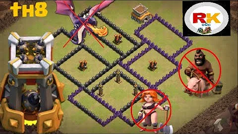Best Th 8 war base | Anti 3 stars th8 war base | Th8 war bases CoC with Rashid