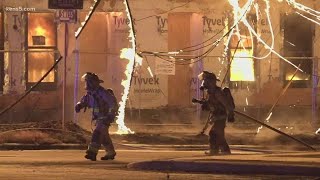 Massive fire near downtown forces residents to evacuate