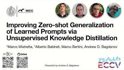 [ECCV] Improving Zero-shot Generalization of Learned Prompts via Unsupervised Knowledge Distillation