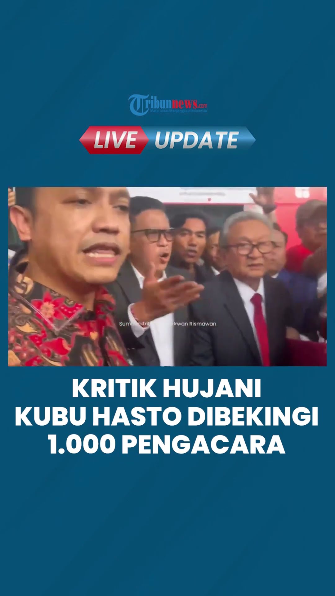 Kritik Keras Hasto Dibekingi 1000 Pengacara, Kader PDIP Daerah: Berlebihan, Bukan Malaikat