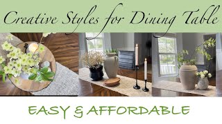 CREATIVE DINING TABLE STYLES|| DECORATE WITH ME||EASY & AFFORDABLE DECORS 2023