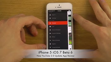 iPhone 5 iOS 7 Beta 6 - New YouTube 2.0 Update App Review