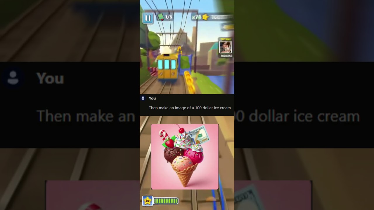 AI-Image-Generator Ice Cream 1-1000 dollar #icecream #ai #aigenerator #aigenImage #Subwaysurfers