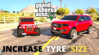 How to increase tyre size and width in GTA5 | How to modify tyres in GTA5 #cars #modification #gta5