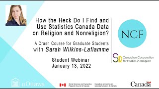 How the Heck do I Find and Use Statistics Canada Data on Religion and Nonreligion